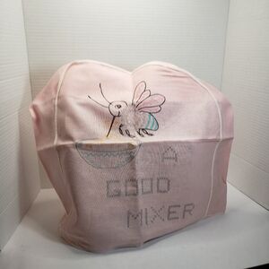 Vintage Stand Mixer Dust Cover Handmade Embroidered 17×14.5× " Mod Mid-Century